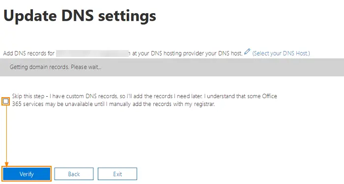 Tạo domain với Microsoft 365 account