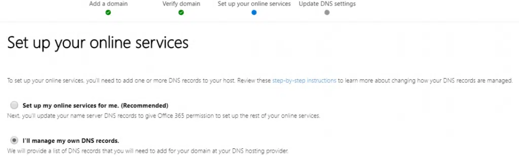 Chọn dịch vụ phần mềm Microsoft 365