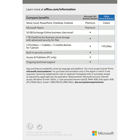 Bản quyền phần mềm Microsoft Office Home & Business 2021