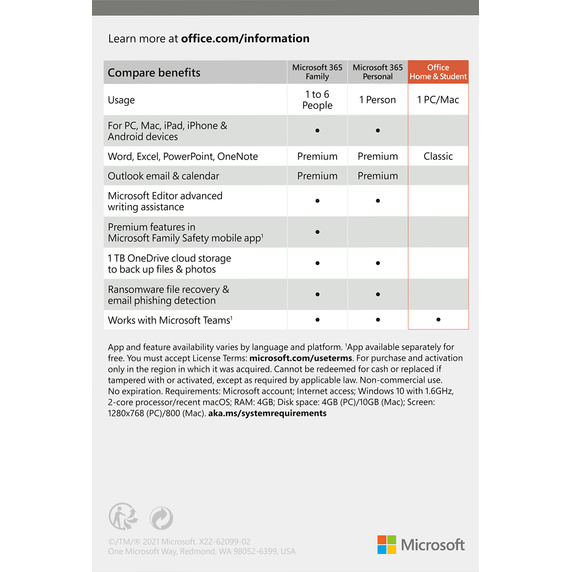 Bản quyền phần mềm Microsoft Office Home & Student 2021