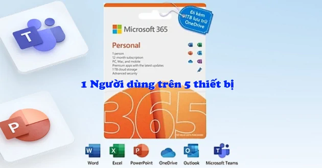 Mua Microsoft 365 Personal – dùng cho 5 thiết bị