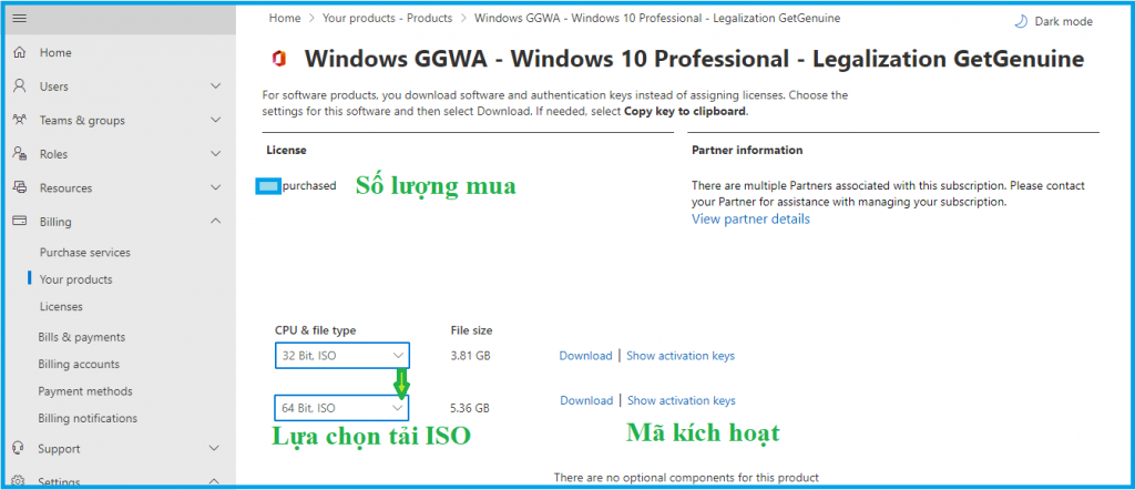 Hướng dẫn tải Windows GGWA - Windows 10 Professional - Legalization GetGenuine bản quyền CSP