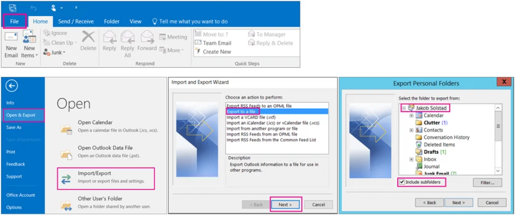 Hướng dẫn chuyển Google sang Microsoft Outlook Export File PST