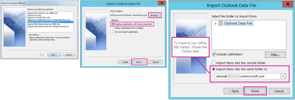 Hướng dẫn chuyển Google sang Microsoft Outlook Import File PST