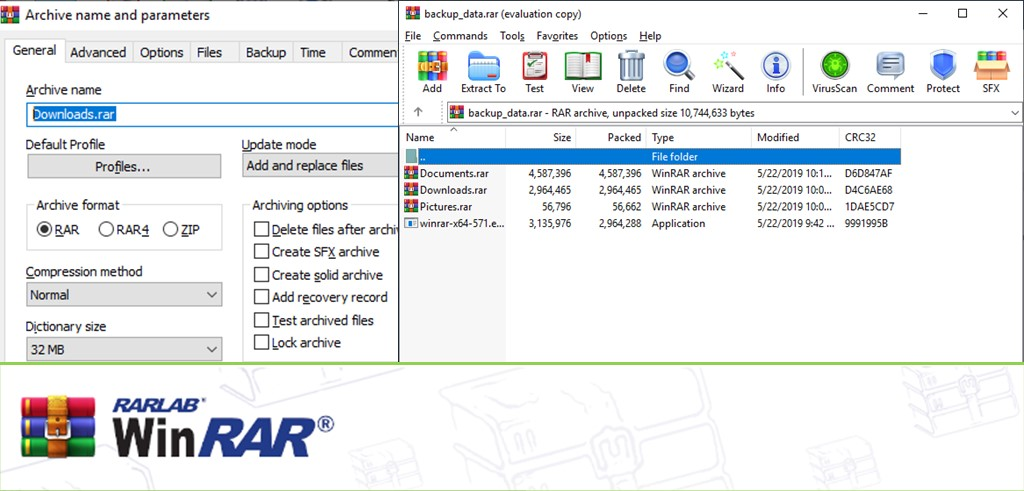 Tính năng và công dụng của Phần mềm giải nén WinRAR