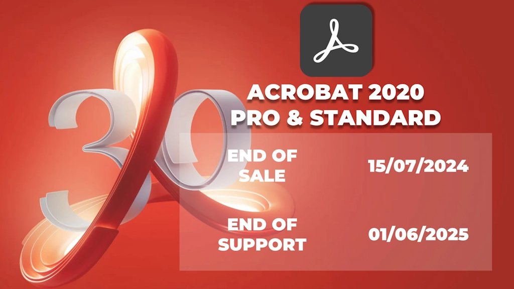 bản quyền Acrobat 2020 Vĩnh Viễn ngừng cung cấp từ 15 tháng 07 năm 2024