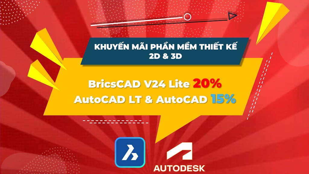 Khuyến Mãi BricsCAD V24 vs AutoCAD 2025 - Tháng 05/2024