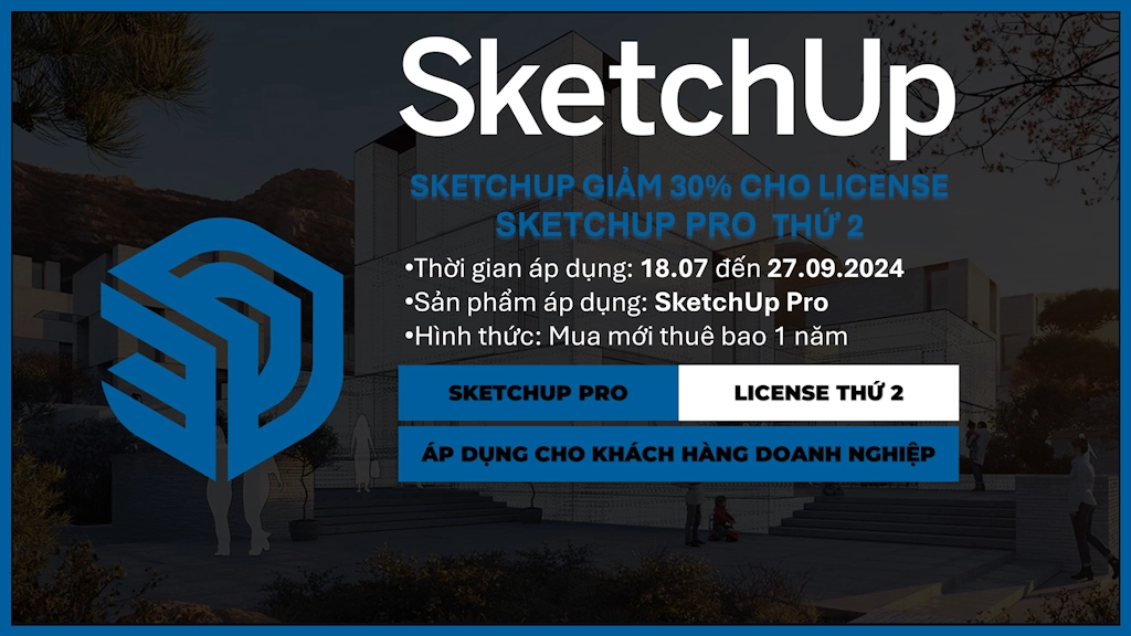 Khuyến mãi SketchUP AutoCAD 2024 - Giảm giá 30%