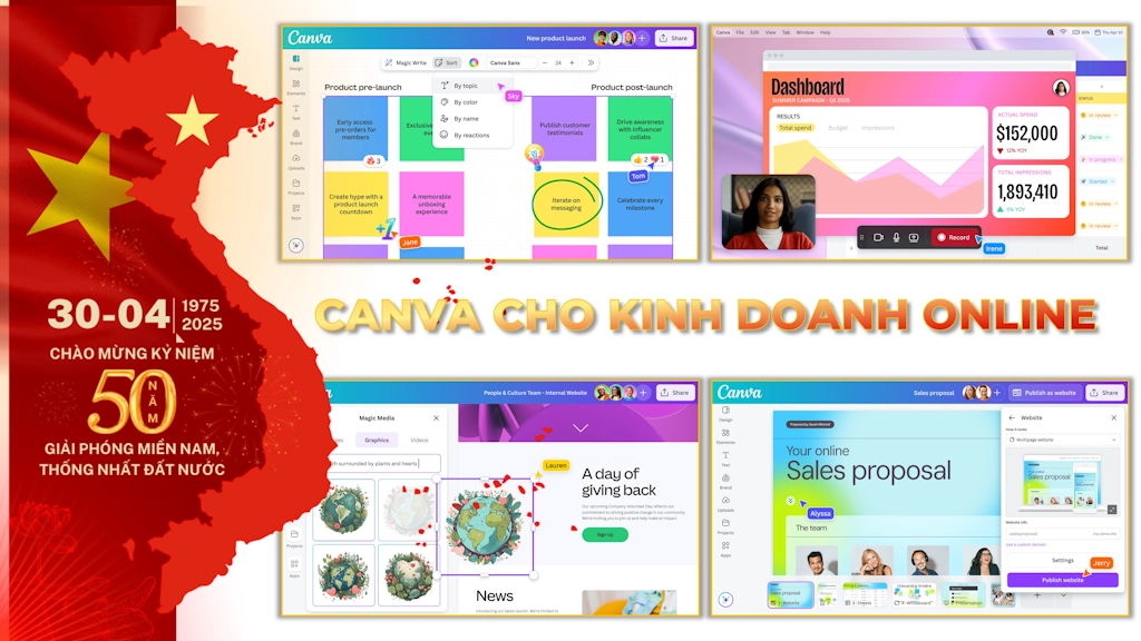Phần mềm Canva 2025 dành cho kinh doanh online
